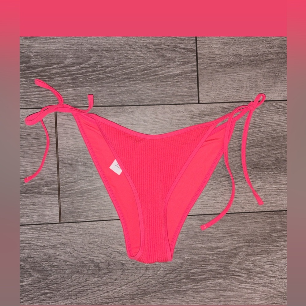 Aerie Size Small Hot Pink Swim Bottoms Cheekiest New W/ Tags Tie Sides